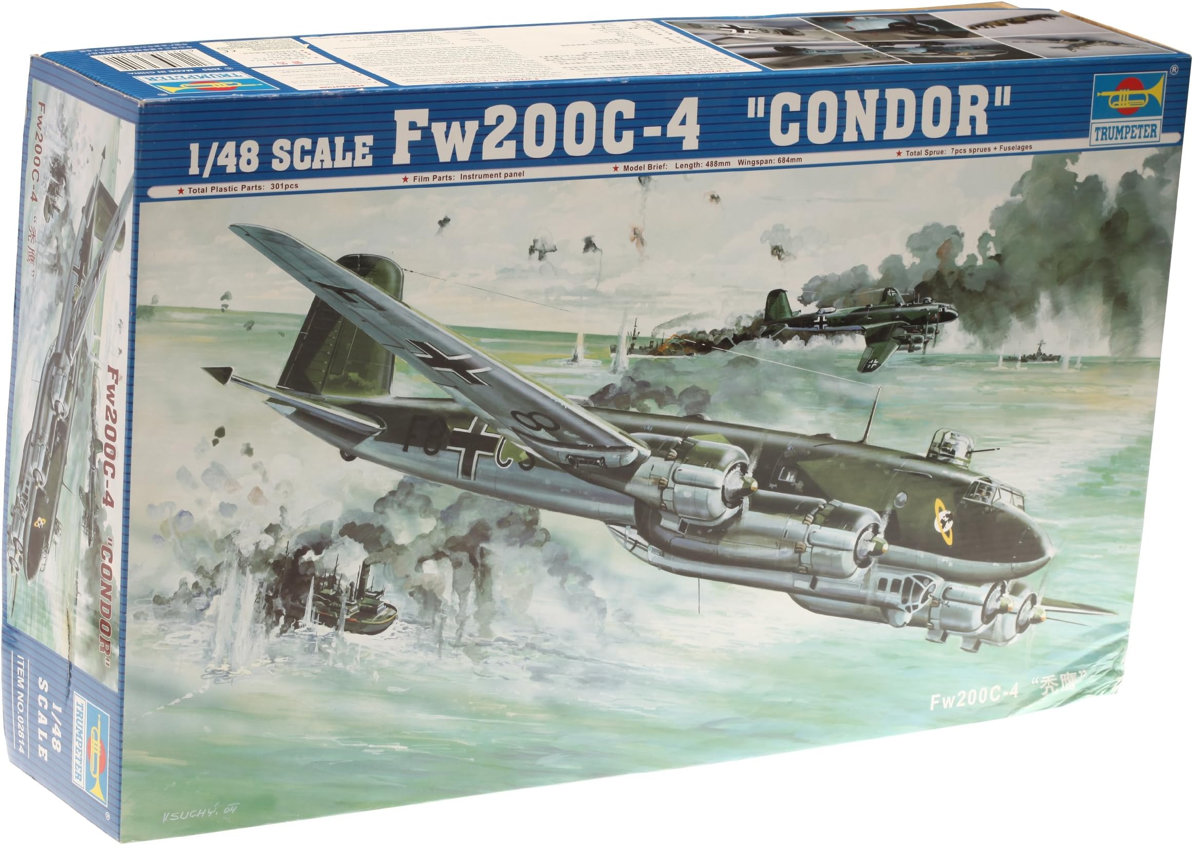 1/48 yang shang shao jie bao ji ji Fw200 C-4 kondoru