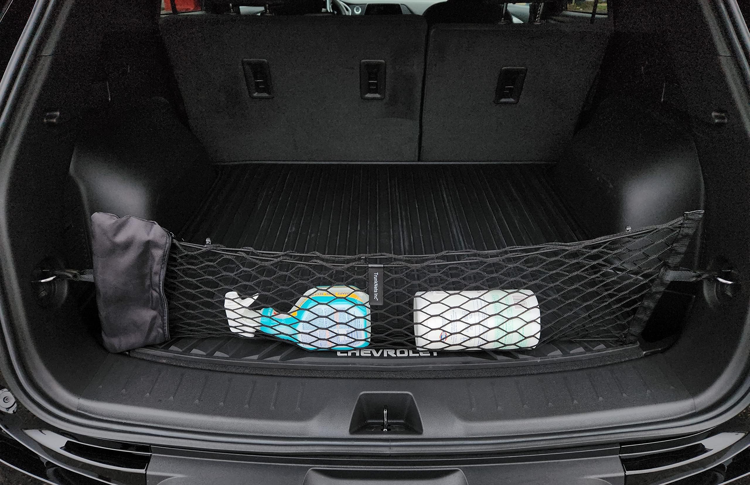 TN TrunkNets Inc Envelope Style Elastic Trunk Mesh Cargo Net for Chevrolet Blazer 2019-2023 - Premium Trunk Organizer and Storage - Luggage Net for Crossover- Car Organizer for Chevy Blazer