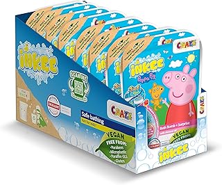 INKEE Surprise Juego de 8 Bombas de baño de Peppa Pig para niños, con Sorpresa, Juguete de Peppa Pig para la bañera, con Aroma a Fresa y Efecto Espuma