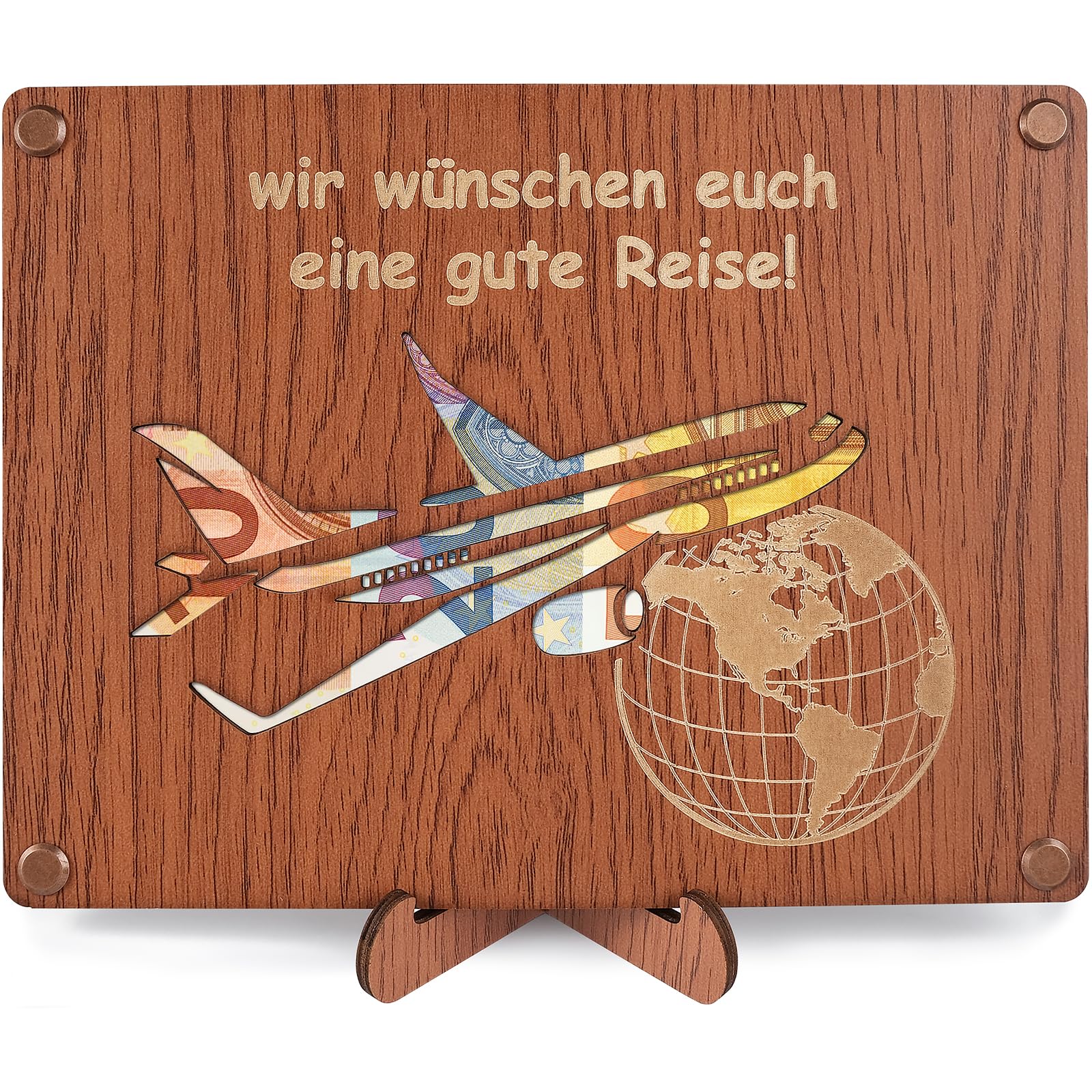 ARTREE Geldgeschenke Geburtstag, Geldgeschenke Verpackung aus Holz, Personalisierte Geldgeschenk zum Geburtstage, Holz Geburtstagskarte für Frauen Männer