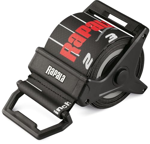 Rapala Retractable Ruler 60 Compact and Durable Measuring Tool for Anglers Convenient Folding Design with Easy-to-Read Markings for Accurate Fish Measurements