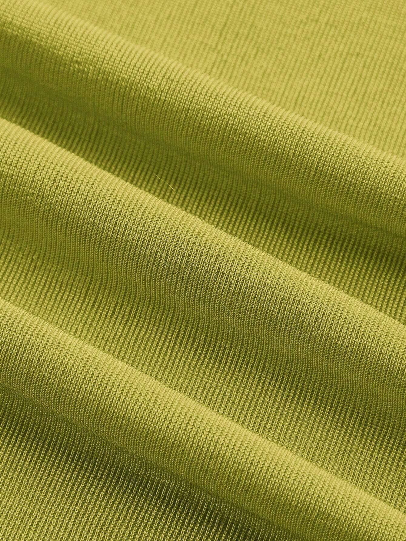 Générique Crop Top débardeur Femme froncé col Rond, sans Manches, Dos Nu drapé (Vert M)