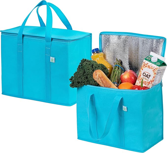 VENO Insulated Reusable Grocery Shopping Bag, Food Delivery, Cooler Bag