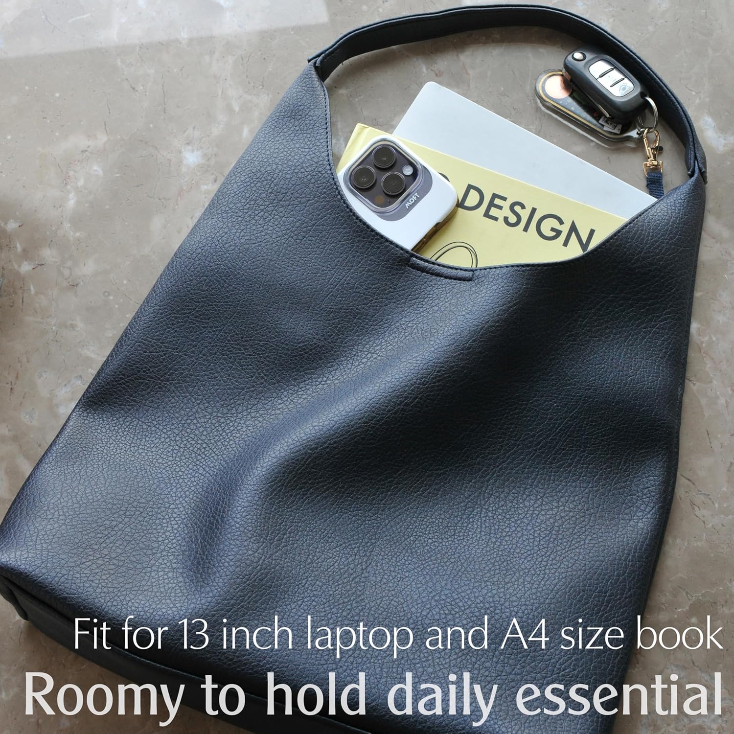 Hobo Bags for Women Soft Vegan Leather Shoulder Handbag Slouchy Tote Purses - Image 5