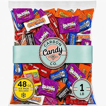 Bulk Candy and Chocolate Variety Pack - 1 lb of Candy for Party Favors - Fathers Day - Ships with Ice