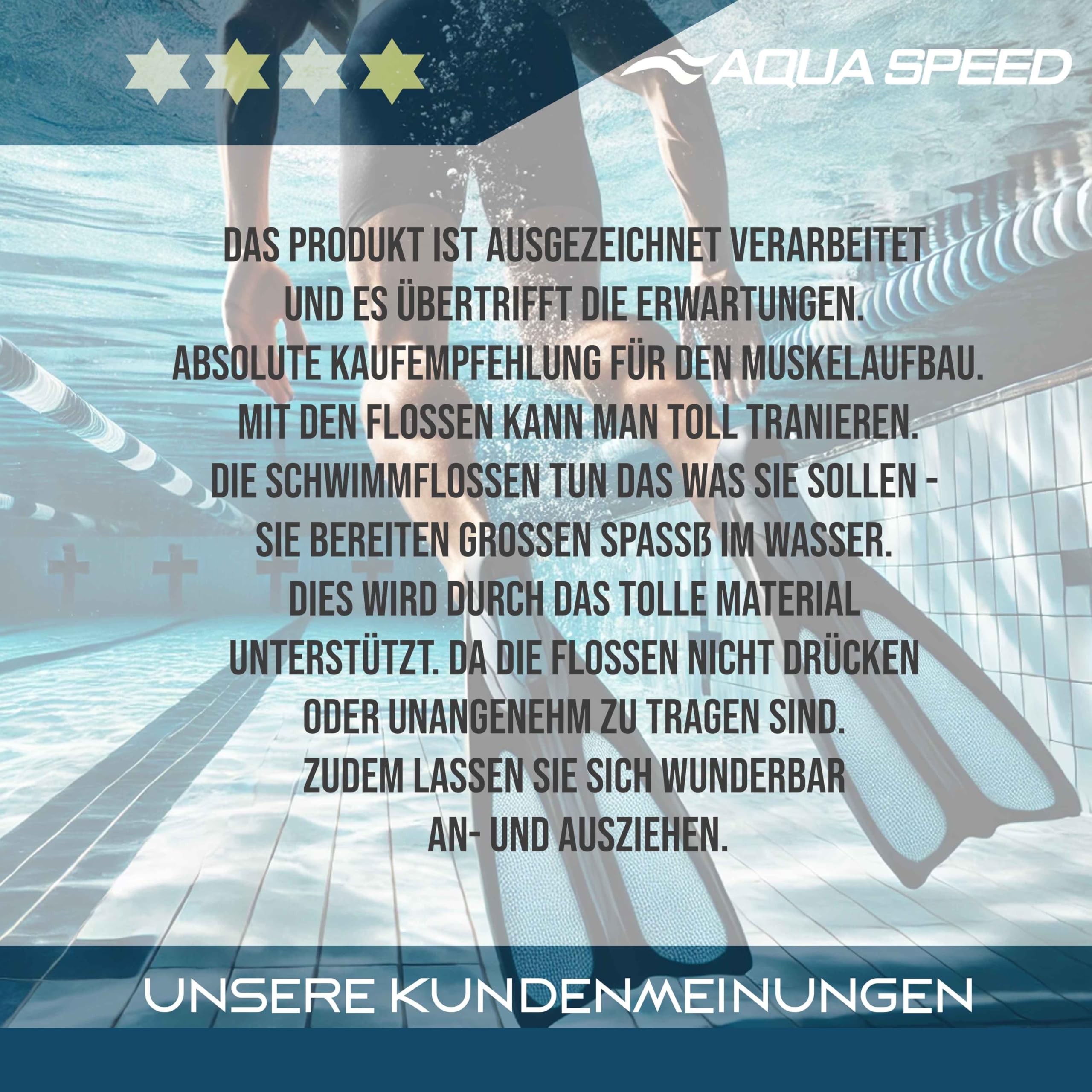 Aqua Speed Action para Adultos + UP Lanyard | Aletas de Buceo | Aletas de Entrenamiento | Correas de talón Antideslizantes | ergonómicas