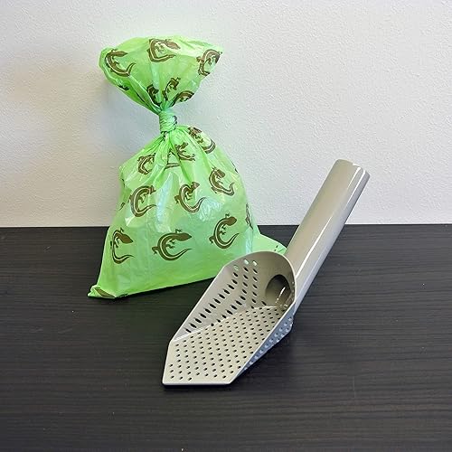 Miniatura 4 de Cold Life Super Scoop Sifter Terrarium Bedding Substrato y pala limpiadora de jaula para mascotas pequeñas con bolsas de 10 unidades