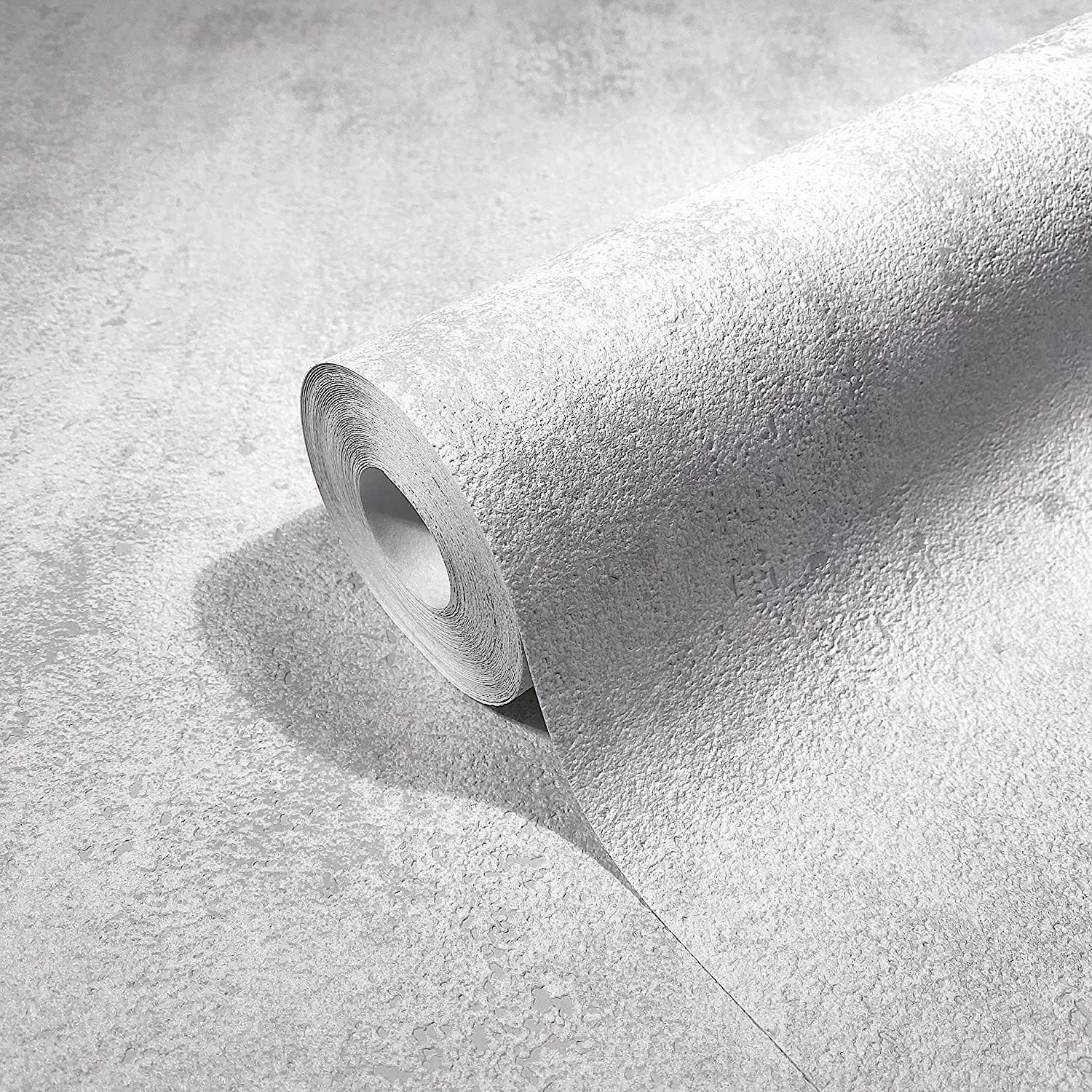 Papier peint Gris argenté aspect béton Papier peint intissé pour salon