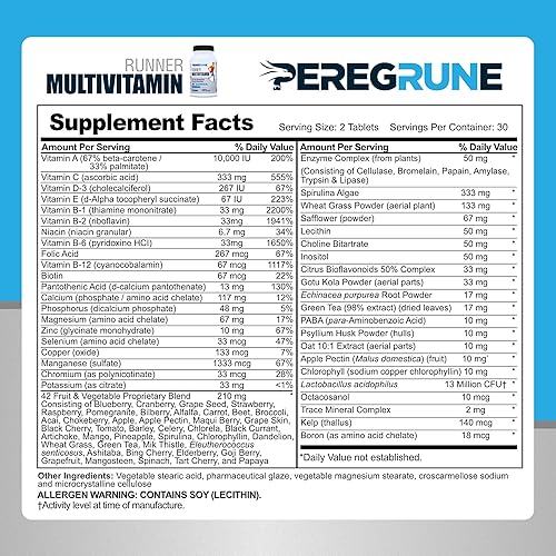 Miniatura 5 de Runner - Paquete multivitamínico y Omega 3 (suministro de 1 mes) | Antioxidantes para la salud y la recuperación | Complejo de vitamina B para