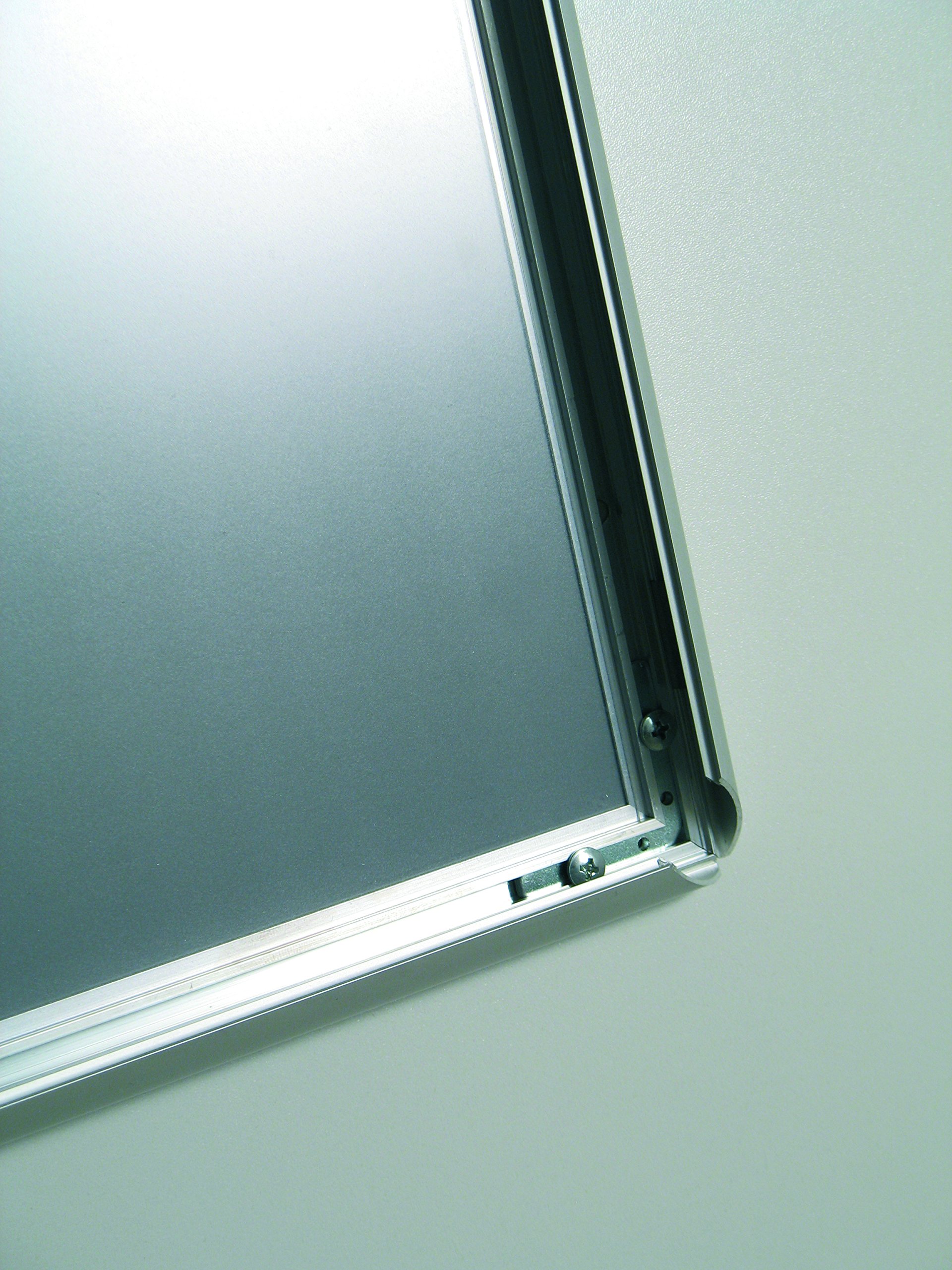 Cornice a scatto click clack 70x100 angolo tondo con foglio di PVC antiriflesso di protezione
