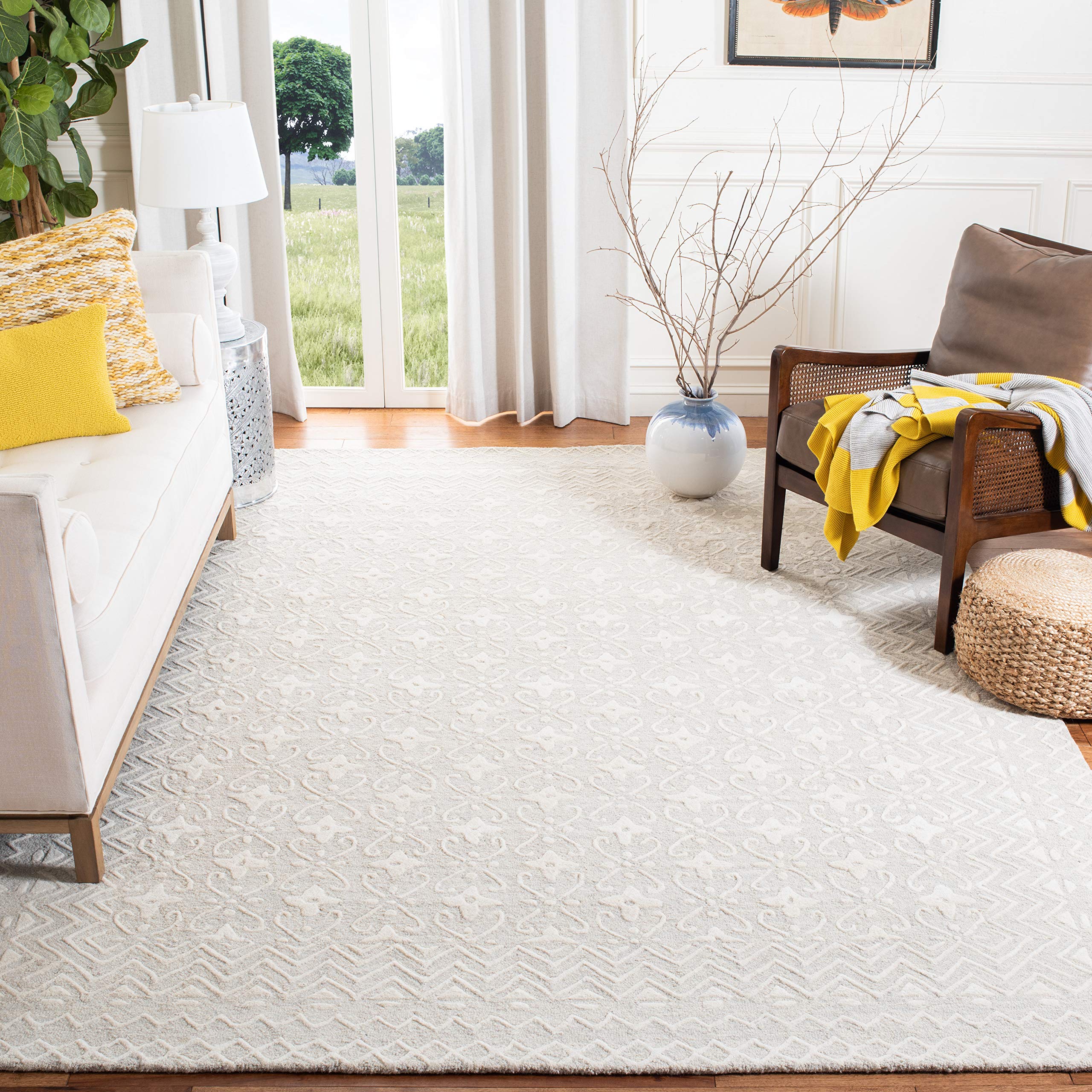 SAFAVIEH Blossom Grey/Ivory Rug
