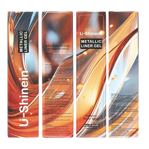 Miniatura 9 de Revestimiento de gel de pintura metálica de 0.4 fl oz, arte de uñas, espejo 3D, efecto cromado, gel de dibujo pintado de metal, pincel fino para