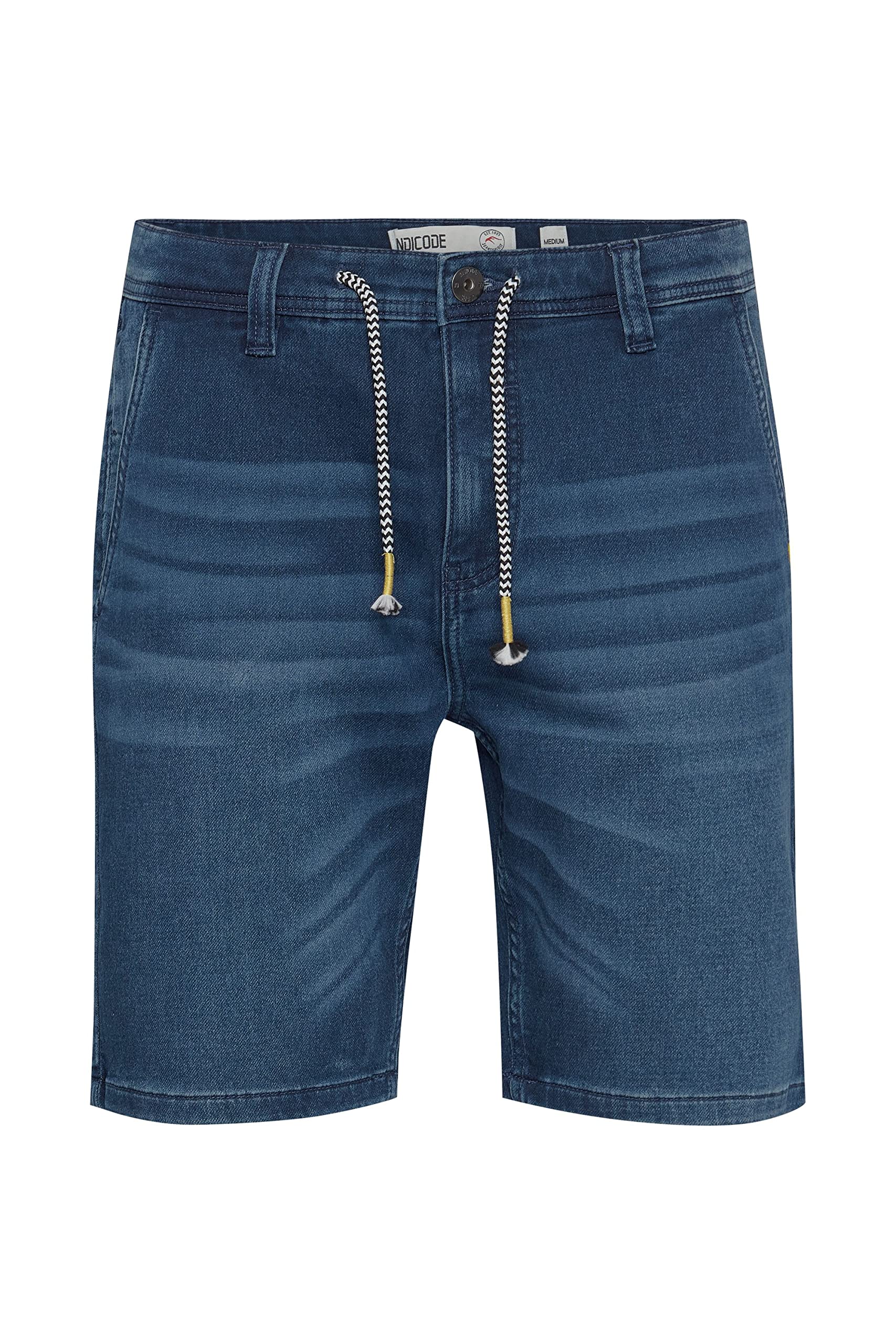Indicode IDGodo Herren Jeans Shorts Kurze Denim Hose mit Stretch Regular Fit
