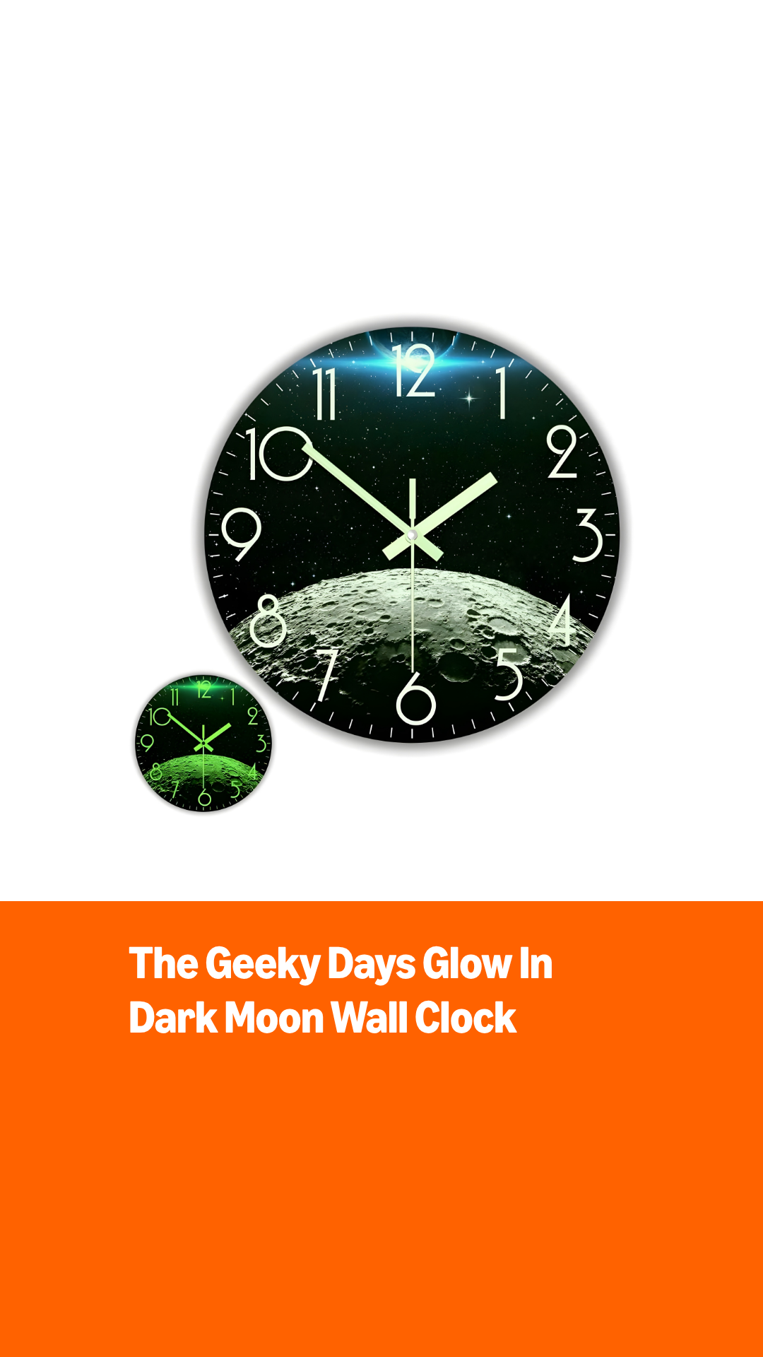 Amazon.com: The Geeky Days Earth and Moon Glow in the Dark Wall