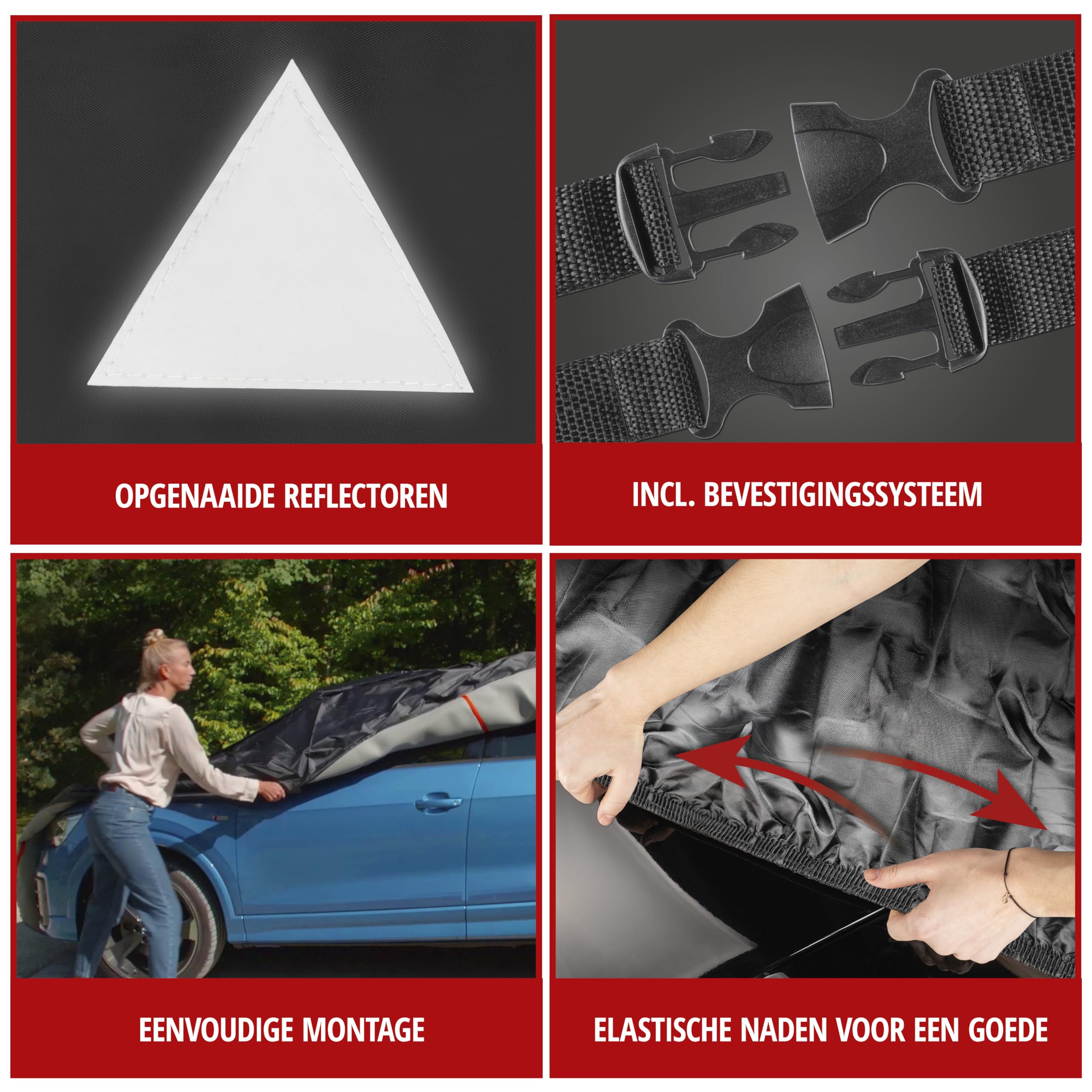 WALSER Auto hagelbescherming dekzeil Basic waterafstotend, hagelbeschermende garage voor optimale hagelbescherming Maat 9 - grijs-zilver