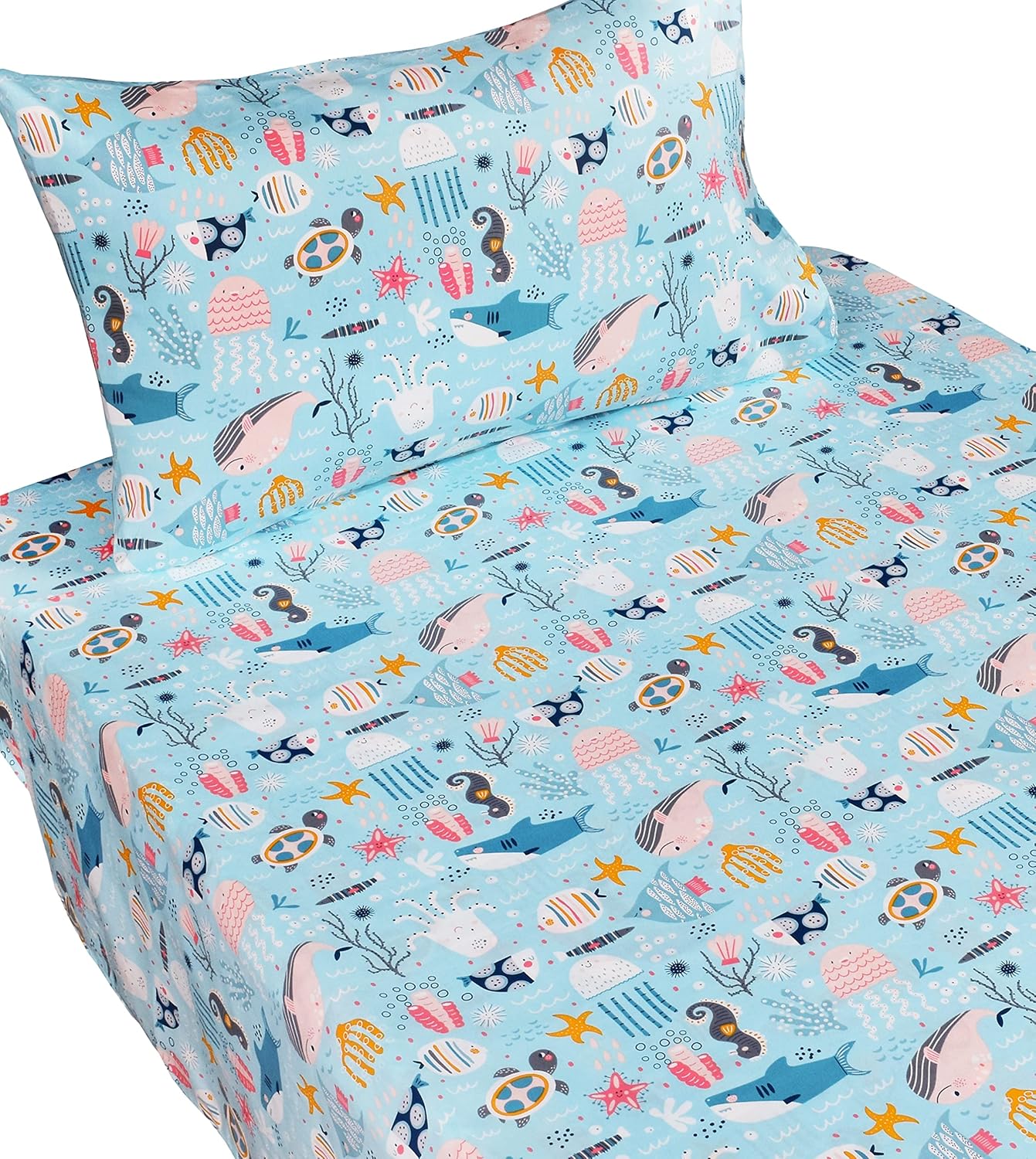 Juego De Sabanas De Microfibra Cepillada Tortuga Marina Nino