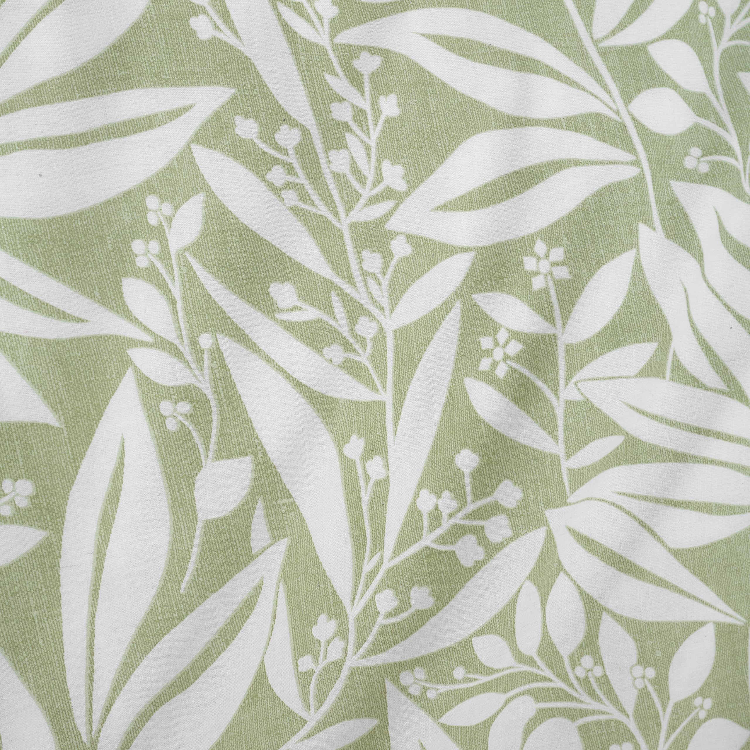 Catherine Lansfield Set copripiumino matrimoniale reversibile con federe verde con foglie di acetosa