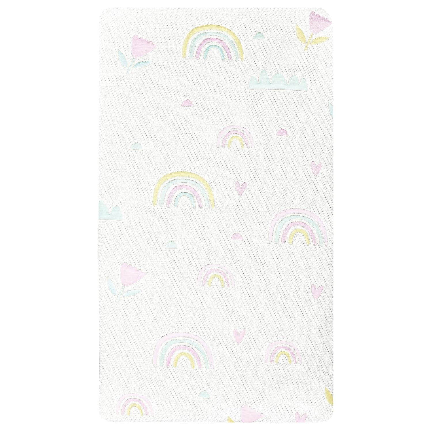 Dream On Me Over The Rainbow Crib and Toddler Mattress | Greenguard Gold and BSA Certified Infant Crib Mattress with Removable Water-Resistant Zipper Cover | Extra Edge Support