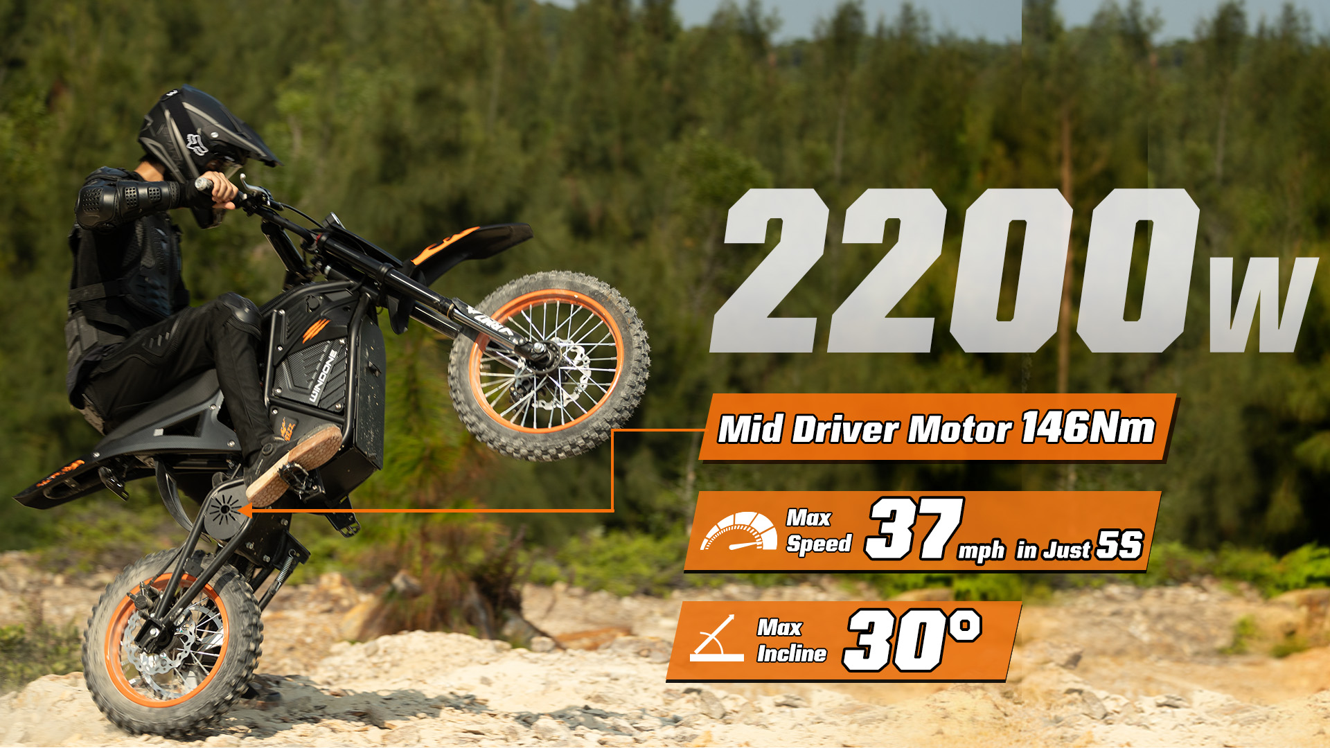 Amazon.com: WindoneRide RS5 Electric Dirt Bike, 2200W 37MPH