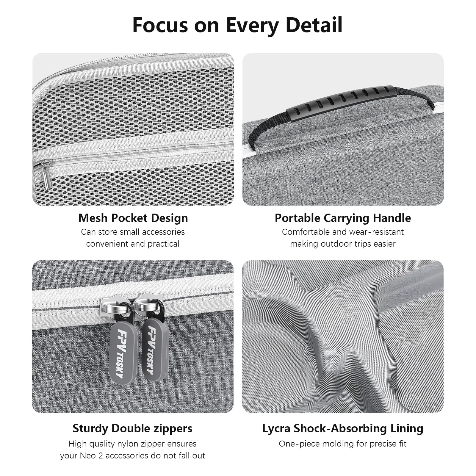 FPVtosky Neo 2 Étui, Sac Portable en Nylon pour Fly More Combo, Compatible avec Télécommande RC-N3 et Accessoires [Sac Uniquement]