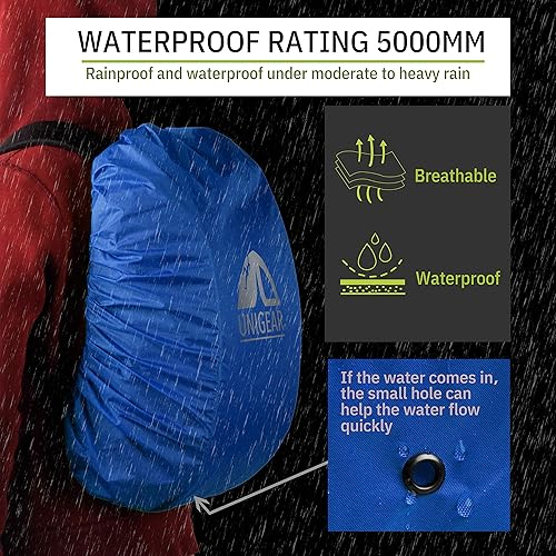 Miniatura 2 de Unigear Funda impermeable para mochila de 196.850 in, ultraportátil y duradera con 2 correas antideslizantes con hebilla, diseño de bolsa de