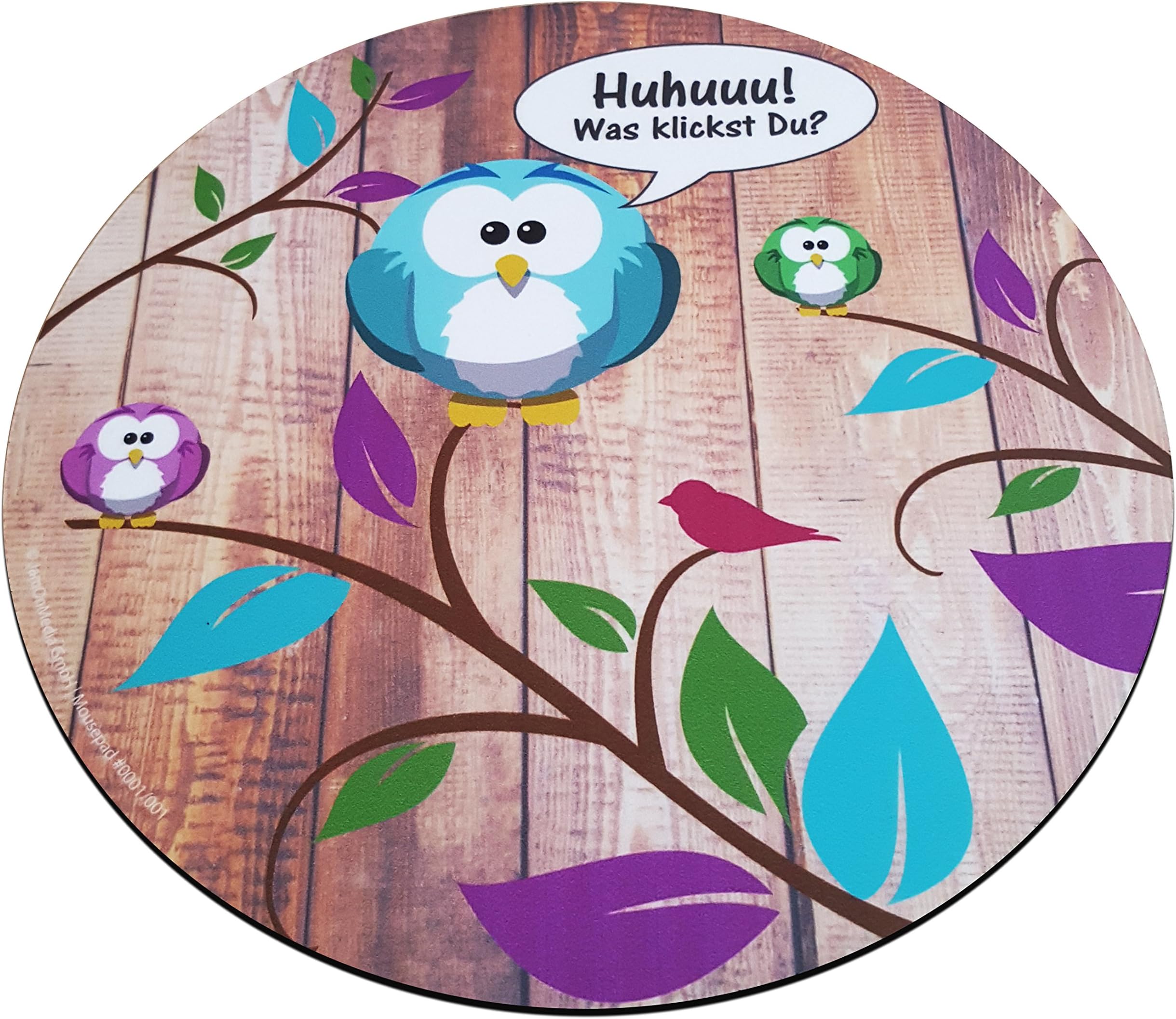 Cute Mouse Pad Round 22 cm 22 cm Durchmesser owls