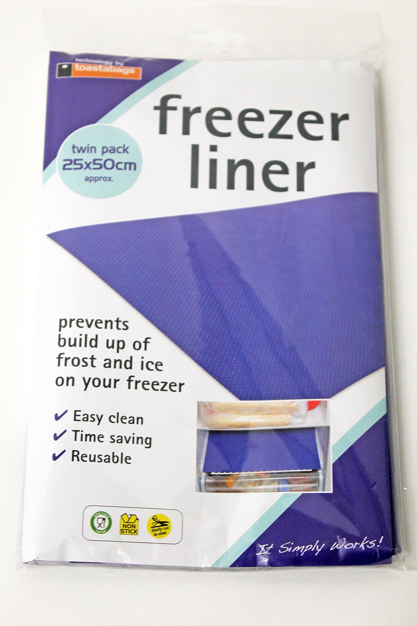 Freezer Liner TWIN Pack 25x50cm Approx, Prevents Build up of Frost and ice in your Freezer, Easy Clean!