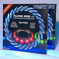 Vista 12 de TOSY Flying Ring - 36 RGB Multicolor or 12 Monocolor LEDs, Super Bright, Lost Mode, Auto Light Up, Easter Birthday Gift for Kid/Teen/Boy/Girl, Safe