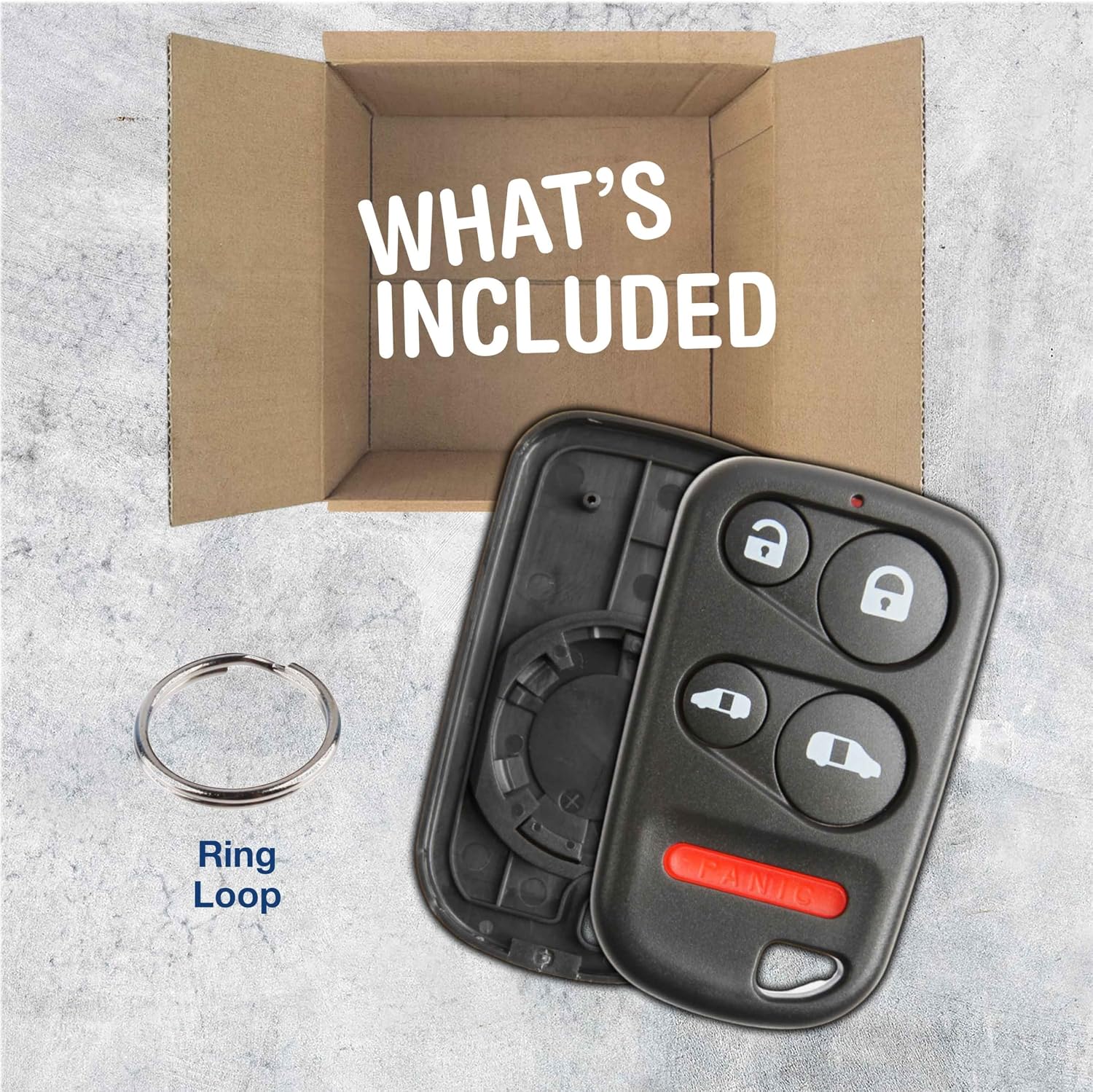KeylessOption Just the Case Keyless Entry Remote Key Fob Shell