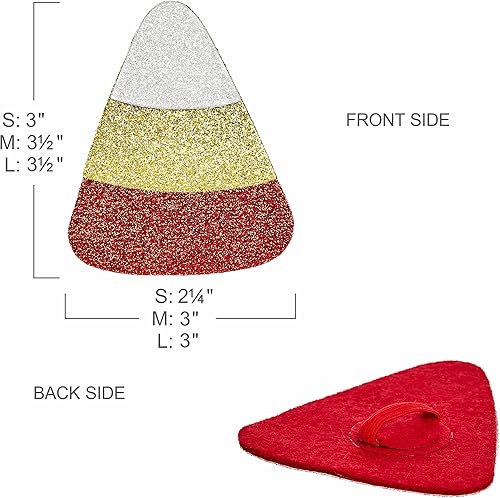 Miniatura 5 de Blueberry Pet Collar de perro ajustable de maíz dulce de Halloween con accesorio de purpurina desmontable, mediano, cuello de 14.5 a 20 pulgadas