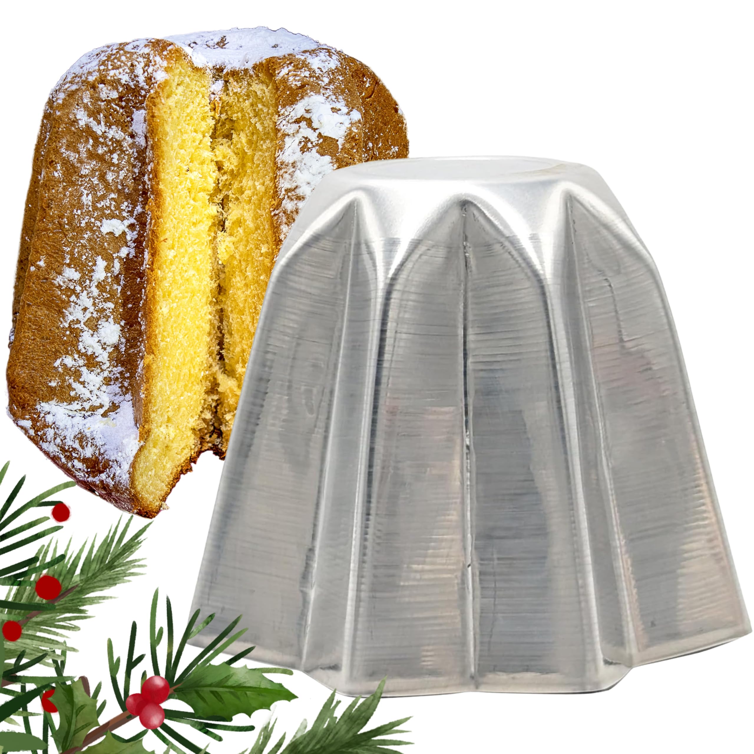 Stampo Pandoro 1kg In Alluminio - Forma Stella Per Dolce Natalizio