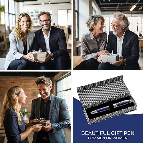 Vista 15 de ZenZoi Pluma estilográfica de punta fina – Pluma estilográfica negra de alta calidad para hombres y mujeres. Punta fina Schmidt alemana de alta Negro