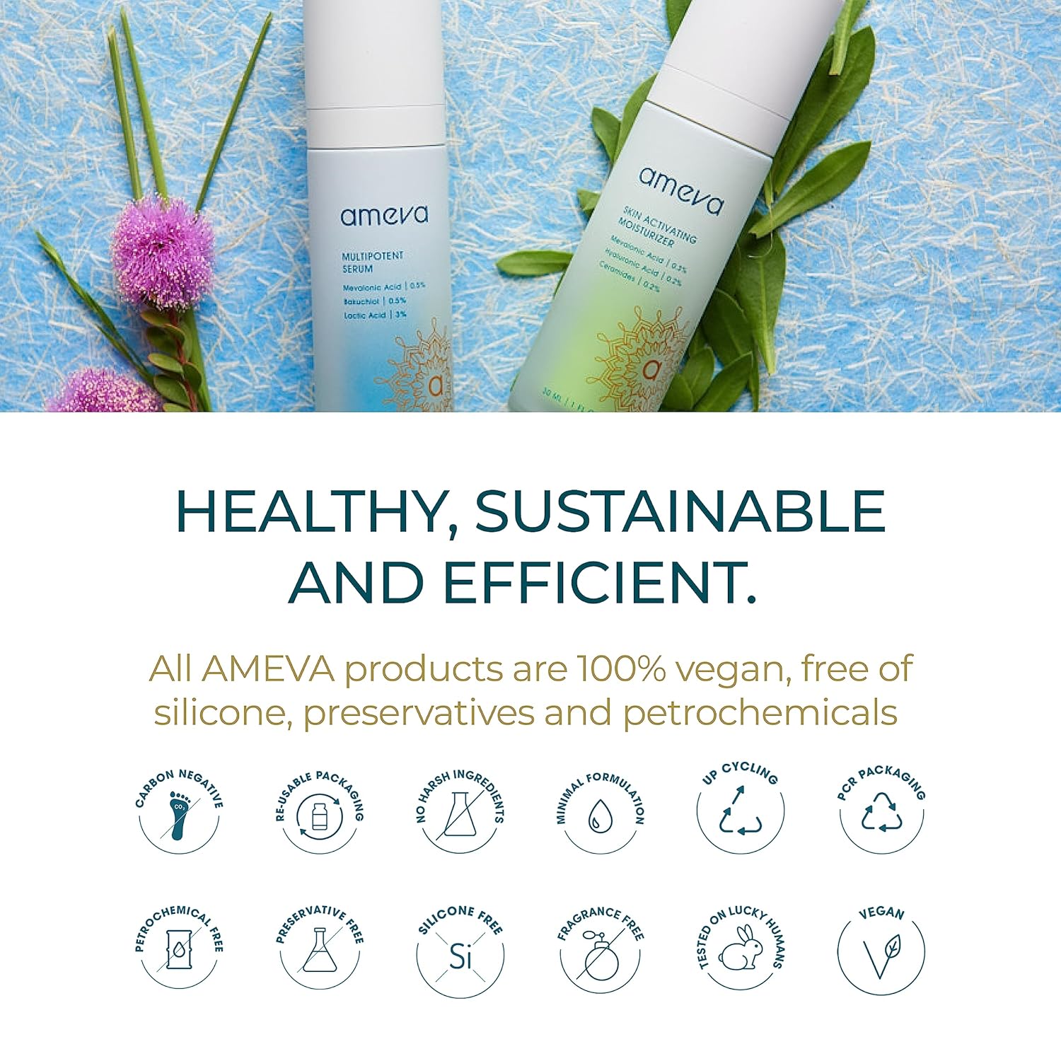 Mevalonic Acid Multipotent Serum: Plant-Based, Vegan, Boosts Collagen, Hyaluronic Acid, For Sensitive Skin, Anti-Aging, Velvety Soft, Enhances Radiance (Serum Refill)