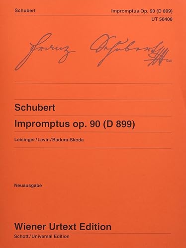 Impromptus  Nach den Quellen hrsg  von Ulrich Leisinger  Hinweise zur Interpretation von Robert Levin  FingersA tze von Paul Badura-Skoda  op  90  899  Klavier   Wiener Urtext Edition 