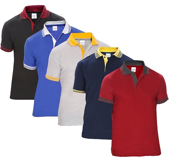 Polo T Shirt Maroon Navy Grey Blue 
