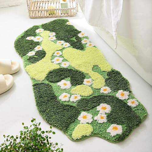 YIKUSH Moss Rug Bath Mat 43x20 Inch