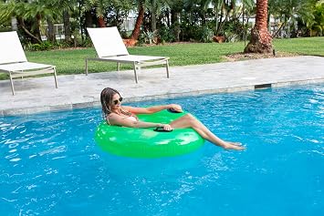 Transparent Inflatable Pool Tube with Pro Handles, 48 Diameter Made by PoolCandy