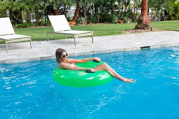 Transparent Inflatable Pool Tube with Pro Handles, 48 Diameter Made by PoolCandy