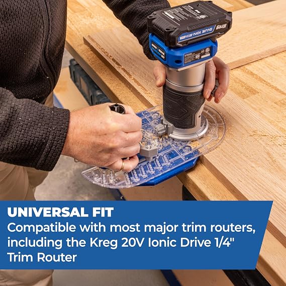 Kreg Trim Router Edge Guide, Wood Router, Fits Most Trim Routers