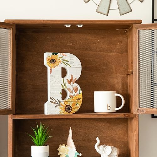 Miniatura 3 de COLLECTIVE HOME - Letras de madera de 10 pulgadas para decoración de pared, decoración del alfabeto de mesa de girasol, decoración de granja