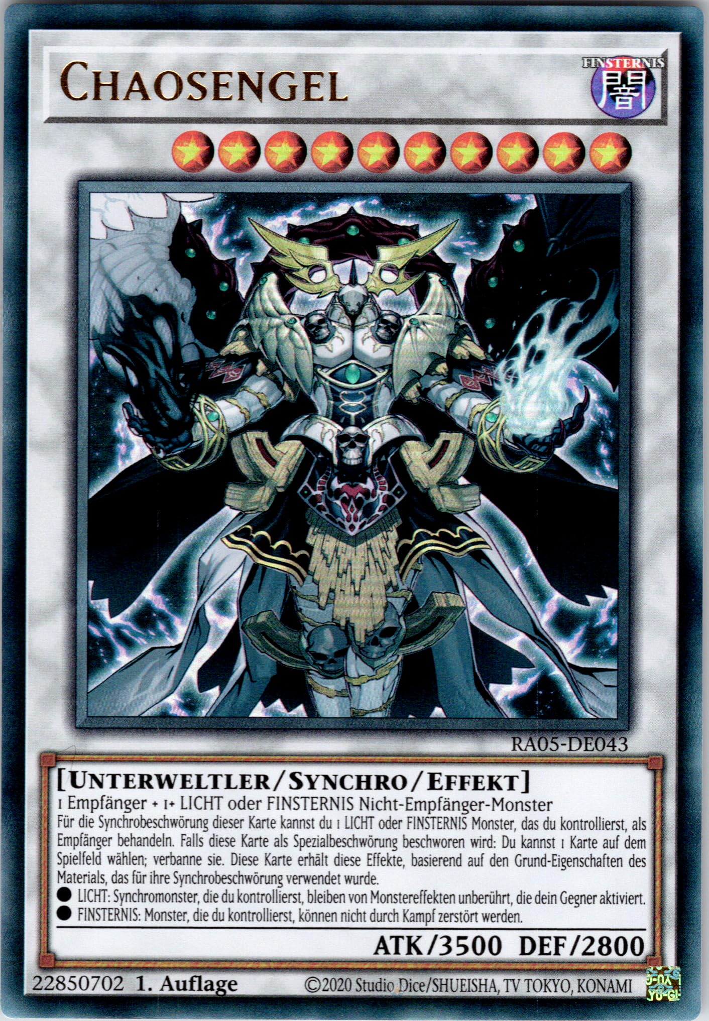Chaosengel - RA05-DE043 - Ultra Rare - Deutsch - 1. Auflage - Yugioh - Rarity Collection 5 - mit RC-Fieldcenter