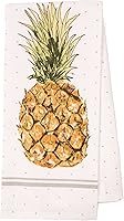 Vista 2 de KAF Home Pantry Pineapple - Juego de 4 paños de cocina, 100% algodón, 18 x 28 pulgadas