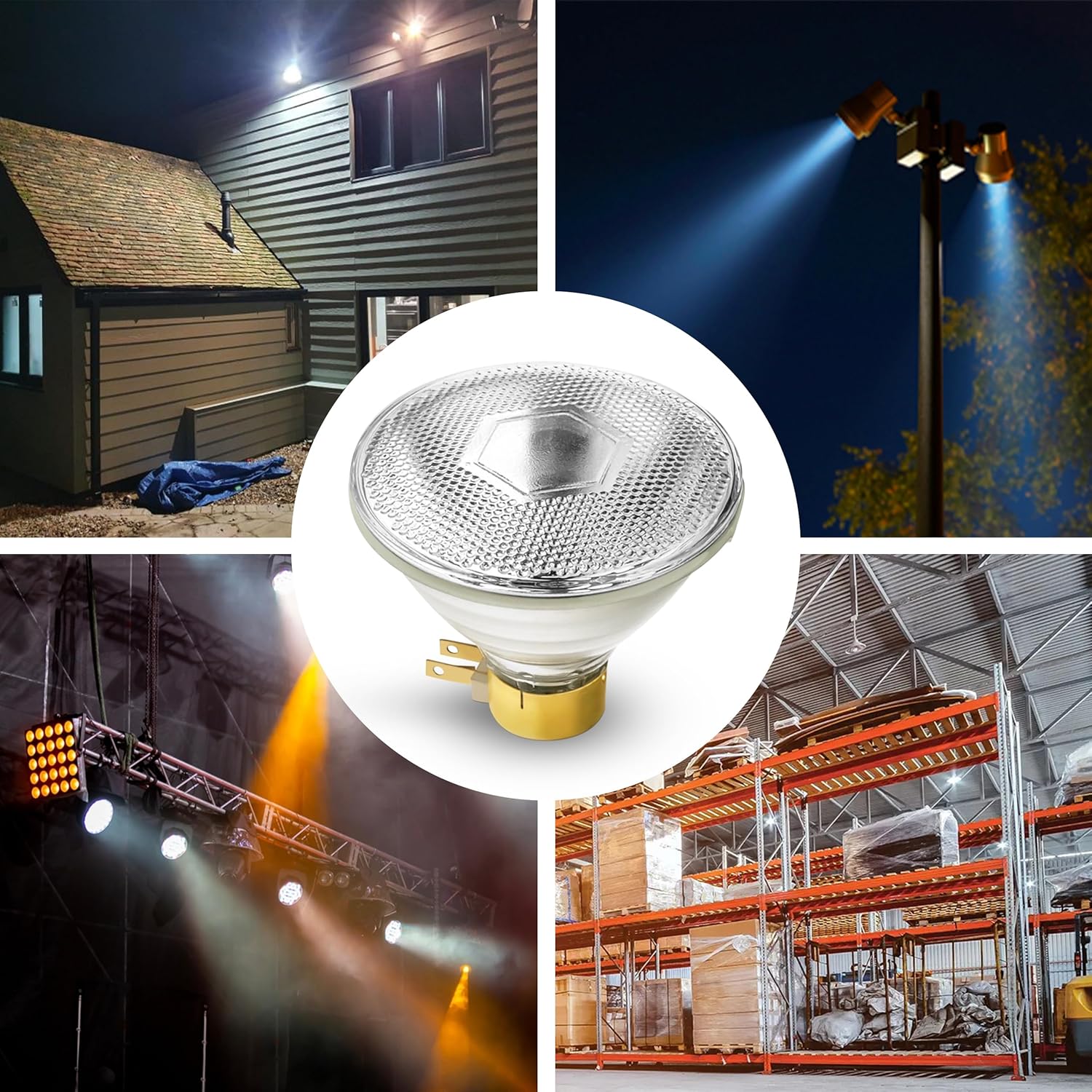 OHLECTRIC Clear Warm White PAR38 Incandescent Bulb with Medium Side Prong Base | 120W Dimmable Light Bulb | Replacement for 120PAR38/3FL/120W GE 80316 | Ideal for Track & Accent Lighting