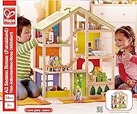 Vista 3 de Casa de muñecas de madera "All seasons" amoblada con accesorios para niños de Hape