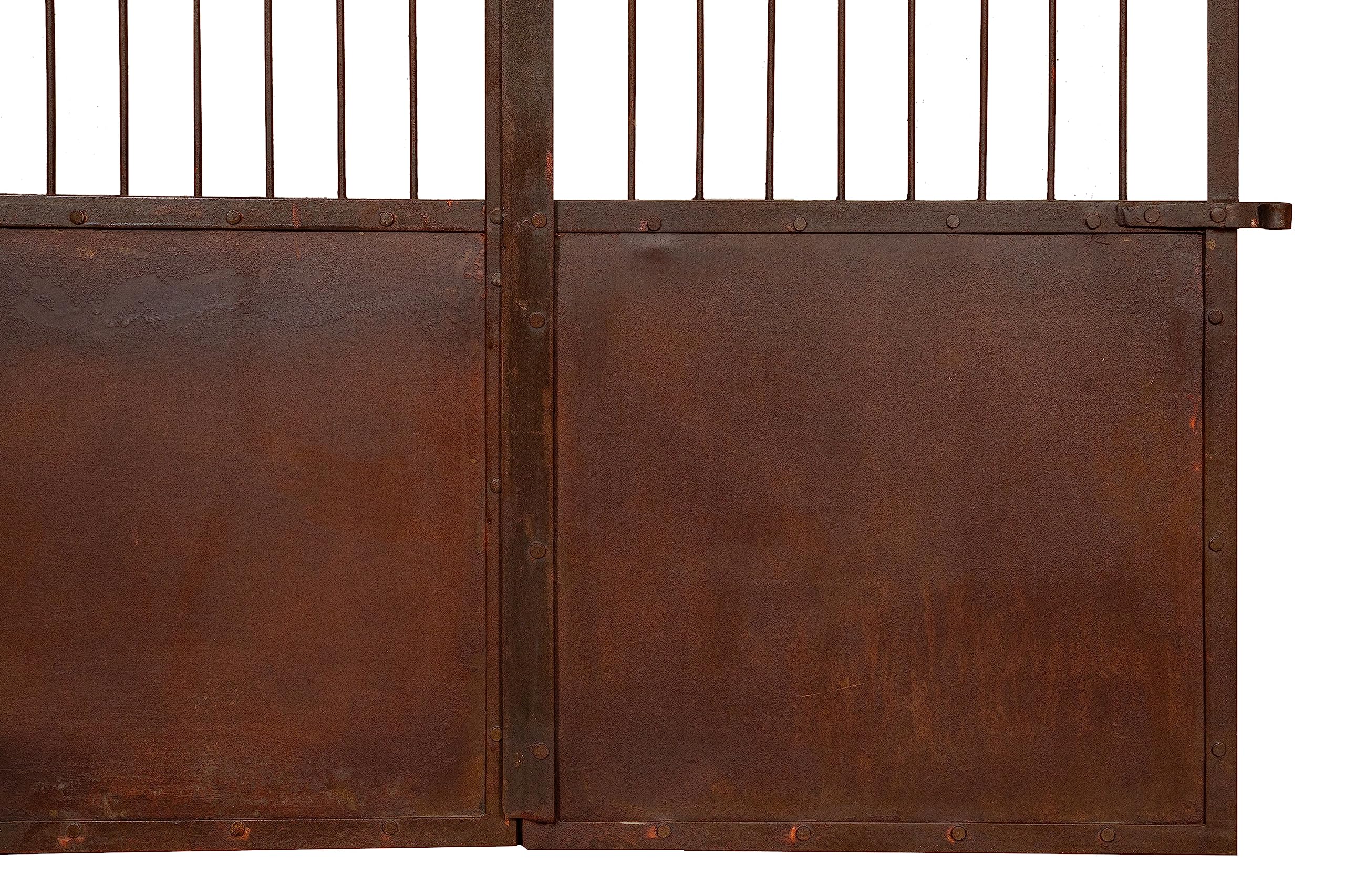 Biscottini Brama z kutego żelaza 118 x 6 x 200 cm, brama ogrodowa do ogrodu, drobno odrestaurowana, żelazna brama ogrodowa