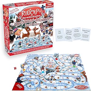 AQUARIUS Rudolph The Red-Nosed Reindeer Board Game - Fun Family Christmas Gift for Kids and Adults - Officially Licensed Rudolph Merchandise & Collectibles
