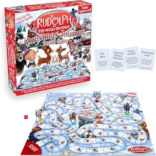 AQUARIUS Rudolph The Red-Nosed Reindeer Board Game - Fun Family Christmas Gift for Kids and Adults - Officially Licensed Rudolph Merchandise & Collectibles