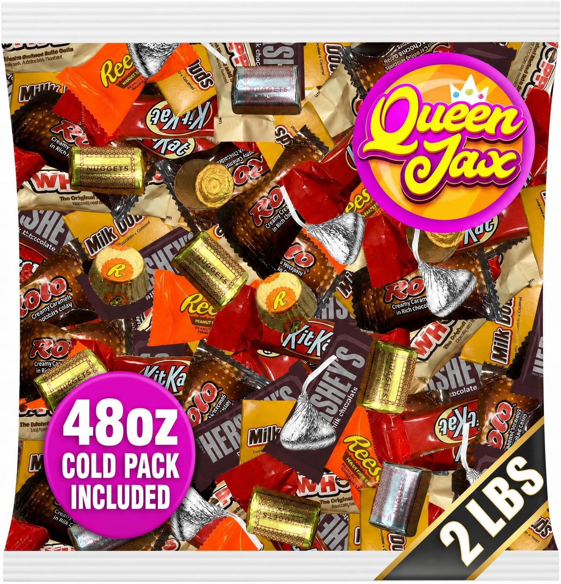 Assorted Chocolate Candy Variety Pack - 2 Lb Bulk Chocolate Mix - Bulk Mini Chocolates Candy Bars Individually Wrapped - Individually Wrapped Candies - Mother's Day