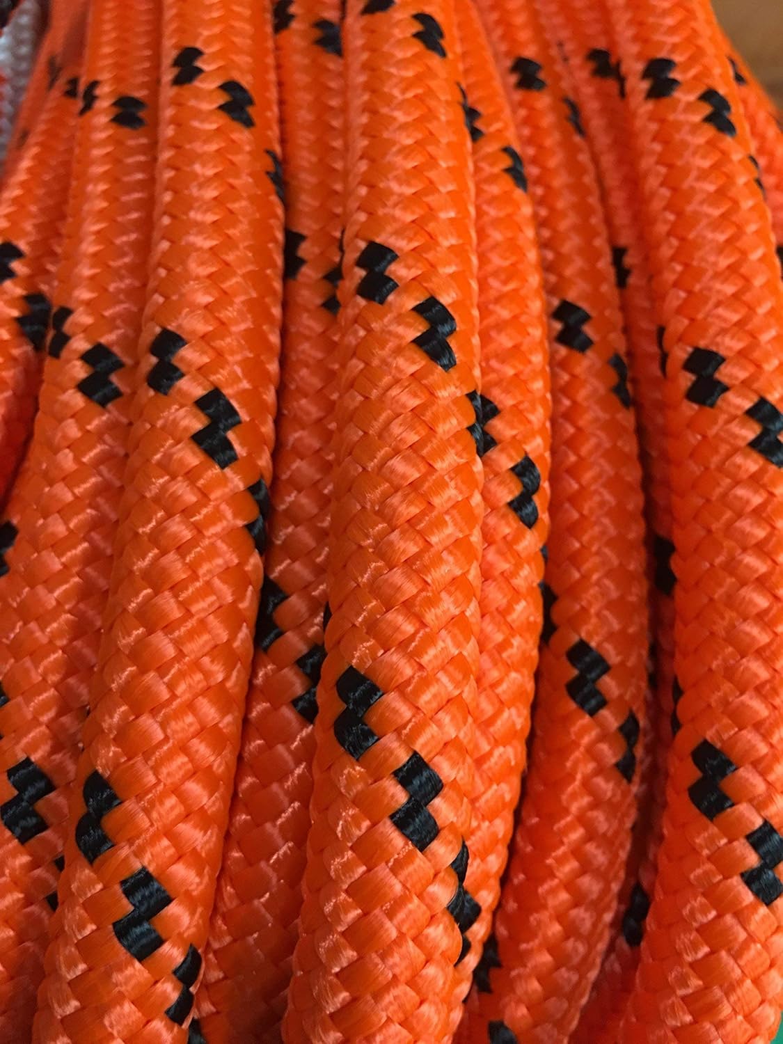 Double Braid Polyester Arborist Blue Ox Rope Orange ½ inch by 300 feet Made in the USA