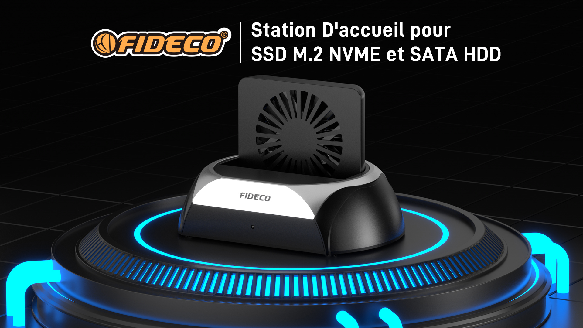 Duplicateur de Disque M.2 NVMe vers 2,5/3,5 » SATA, Clonage/Dock de Disque SSD Autonome à Deux Baies, NVMe vers SATA / SATA vers NVMe Bidirectionnel, Jusqu'à 27 Go/min, TAA